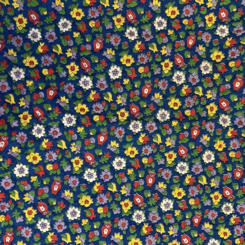 Vintage 70s Jumpin Juniors Skirt XS Floral Quilted Maxi Cottagecore A-Line Boho - Picture 8 of 16